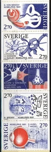 Suecia 1984, Premios Nobel de Fisiología y Medicina conjunto MNH, Mi 1311-15 - Imagen 1 de 1