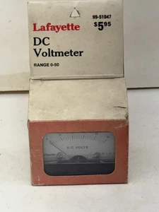 VINTAGE LAFAYETTE DC VOLT VOLTMETER BEREICH 0-50 99-51047V NEU IM KARTON - Bild 1 von 6