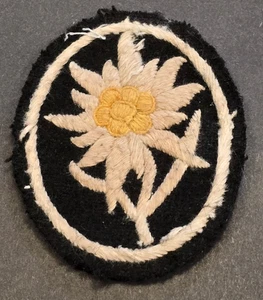 WW2 WWII German Soldiers Edelweiss Flower Military Patch for Mountain Climber - Picture 1 of 3