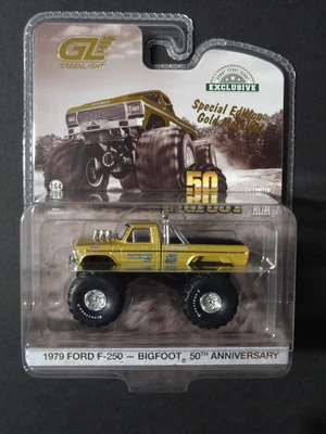 Camión monstruo Greenlight Gold - Ford F-250 1979 - Bigfoot #1 - 50 aniversario Foto 1 de 2