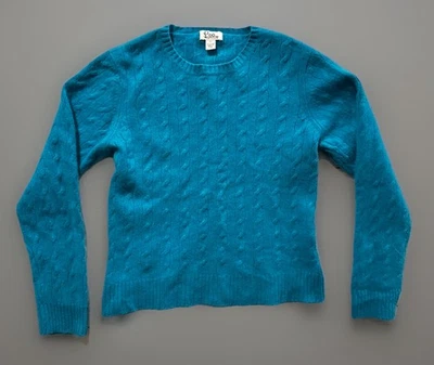 Suéter tejido con cable 100 % cachemir Lilly Pulitzer para mujer talla XL verde azulado suave Foto 1 de 4