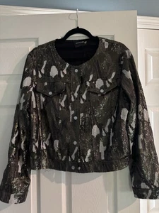 Dolce Cabo Sequined Camouflage Jacket Large - Picture 1 of 14