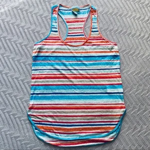 C & C California multicolor stripe racerback tank - Picture 1 of 4