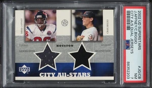 Parche Upper Deck Superstars City All-Stars 2002 Jabar Affney Craig Biggio PSA 7 - Imagen 1 de 2