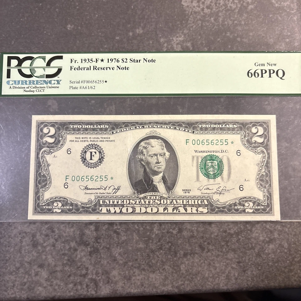 1976 $2 Atlanta STAR Fr 1935-F* PCGS 66 PPQ Gem 6 Digit SN Ends In 6255* 3 Of 4 - Image 1 of 4