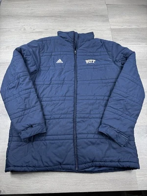 Vintage Pittsburgh Panthers Jacket XL Navy Blue Football Coat Puffer Adidas Y2K - Image 1 of 4