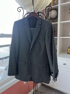 Traje DKNY Para Hombre Todo Lana Gris Calce Ajustado Talla 40 Largo 33 W Nuevo con Etiquetas 495.00 Foto 1 de 3