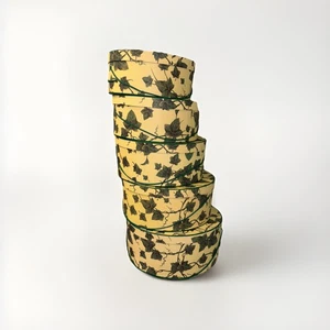 Stackable Boxes Decorative Cardboard Storage/ GiftBoxes Ivy Vines Set (5) Used - Picture 1 of 14