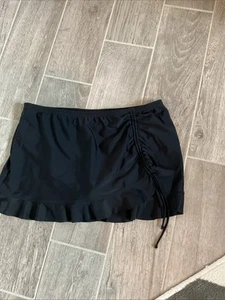 Croft & Barrow Black Swimsuit Skirt With Ruffle & Tie Sz 12 NWOT - Picture 1 of 4