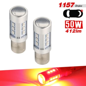 1157 High Power 2835 Chip 15-SMD Projector LED Brake Tail Stop Light Bulbs Red - Picture 1 of 6