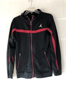 Jordan Youth Full Zip Black & Red Jumpman Basketball Jacket Size XL (20) - NICE - Picture 1 of 12