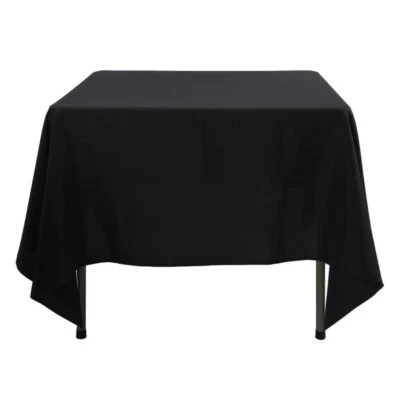 30 X Essentials Occasions Tablecloth - Black - 100% Polyester - 135 x 135 cm - Image 1 of 3
