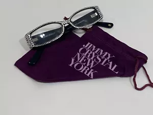 jimmy crystal New York glasses Farm black studded - Picture 1 of 14