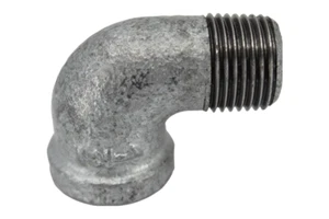 Galvanised Malleable Iron M&F Elbow (Male to Female Elbow) 15mm (1/2") - Picture 1 of 6