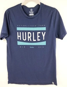 Hurley T-Shirt Unisex Navy Blau Small Kurzarm Full Chest Logo Baumwolle - Bild 1 von 5