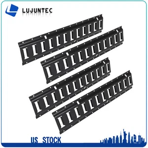 4 Pack 2' E Track Tie Down Rail Kit Black For Truck Trailer Loads Up to 2000 lb - Picture 1 of 12