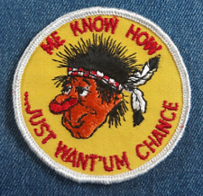 NOS Original Vintage Me Know How 3" Patch Indian Native American Hippie Retro