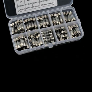 100pcs Quick Blow Glass Tube Fuse Assorted Kit 5x20mm Fast-Blow Fuses 0.2A -15A - Picture 1 of 5