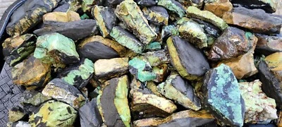 Variscita antigua minada rara Nevada áspera súper dura y natural grado gema media libra Foto 1 de 4