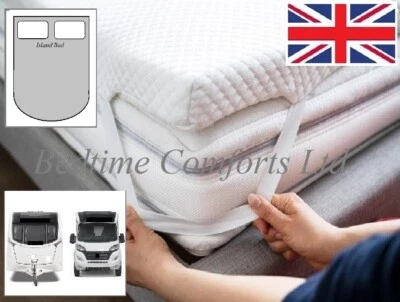BEDTIME COMFORTS LTD Caravan / Motor Home Memory Foam Mattress Topper (Island Bed) TURO