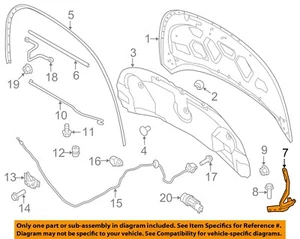 FORD OEM 11-19 Explorer Hood Hood Components-Hinge BB5Z16796A - Picture 1 of 2