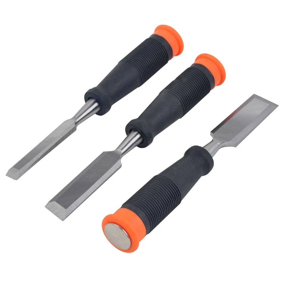 3pc Handworking Professional Gouges Wood Chisels Set Size 1/2'',3/4'',1'' - Image 1 of 4