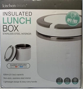 Kitchen Detail Insulated Grey Lunch Box, BPA Free SS Interior - Picture 1 of 5
