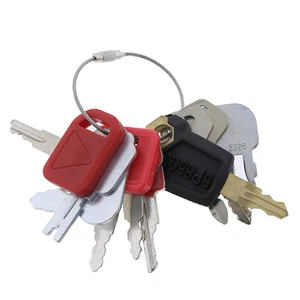 10 Heavy Equipment Ignition Keys Set for Caterpillar Case JD Hyster Komatsu Keys - Picture 1 of 5