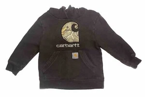 Carhartt Sweatshirt Boys Size 4 Brown & Camouflage Hoodie Pullover - Picture 1 of 6
