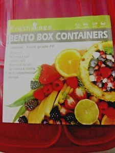 Plastic Containers/Lid Food Contain Meal Prep Containers 3 Compartment PBA Free - Picture 1 of 4