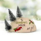 To Grandma's House We Go Trees Snow Blossom Bucket Christmas Figurine Resin