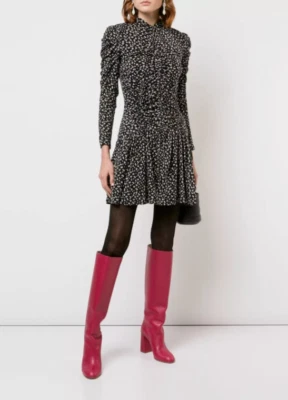 Rebecca Taylor кокетка Cottagecore шерсти платье водолазка Ruch длинным рукавом средний - Изображение 1 из 4