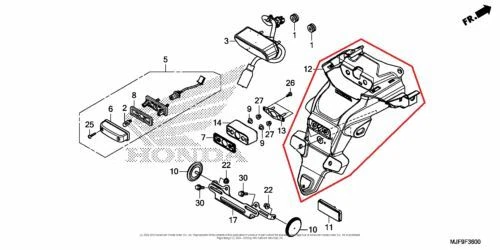 NEW OEM HONDA CTX700 CTX 700 REAR FENDER RED Foto 1 de 1