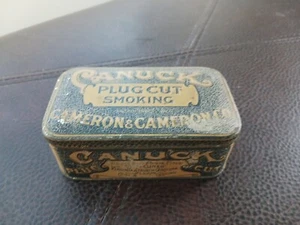 VTG Cameron & Cameron Canuck Plug Cut Smoking Tobacco Empty Tin Can Virginia &NC - Picture 1 of 8