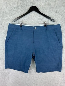 Puma Shorts Mens Size 42 Chino Golf Casual Flat Front Tech Heather Blue Rugby - Picture 1 of 8