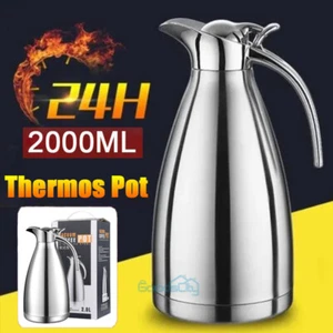 2000ML Stainless Steel Vacuum Insulated Thermal Coffee Carafe Water Pitcher - Picture 1 of 15