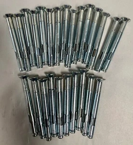 (25) UNUSED Zinc Concrete Slot Flat Head Sleeve Anchor 3/8" x 4"  (M5) - Picture 1 of 9