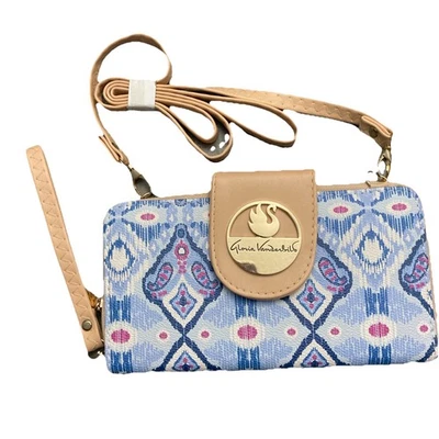 Cartera Bandolera Cartera Larga Gloria Vanderbilt Para Mujer Cachemira Púrpura Crema Foto 1 de 4