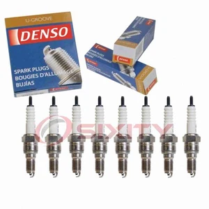 8 pc DENSO 4222 Standard U-Groove Spark Plugs for U16FER9 6689 Ignition Wire hk - Picture 1 of 5