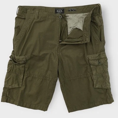 Pantalones Cortos de Carga Hebilla Negros Calce Atlético Verde Oliva Para Hombre Talla 38 Exterior Foto 1 de 4