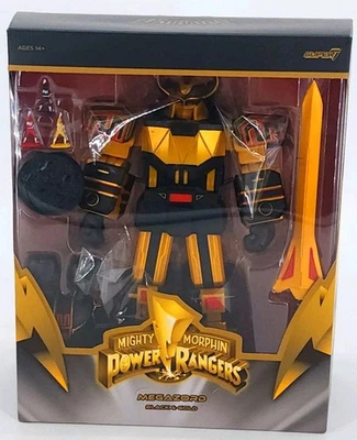 Super 7 Mighty Morphin Power Rangers ¡Ultimates! Megazord Negro y Dorado Precintado Nuevo Foto 1 de 4