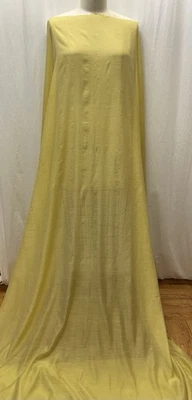 100% Silk Batiste Mustard Yellow Color  Fabric By The Yard 58" Wide - Image 1 of 4