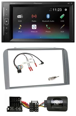 Pioneer DAB Lenkrad 2DIN Bluetooth USB Autoradio für Alfa Romeo 147 GT 04-10 sil - Bild 1 von 4