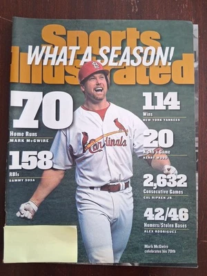 October 5, 1998 Mark McGwire St. Louis Cardinals Sports Illustrated - Image 1 of 2