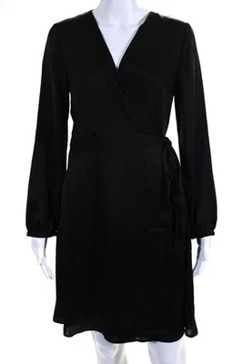 Vestido negro Amour Vert para mujer con cuello en V manga larga con cinturón y cuello en V talla S Foto 1 de 4