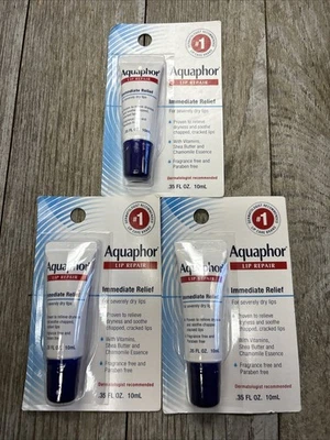 3 pack~Aquaphor Lip Repair Ointment -Long-lasting 0.35 Fl Oz - Image 1 of 2