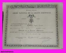 DIPLOMES LEGION D'HONNEUR INGENIEUR EN CHEF MARINE 1948