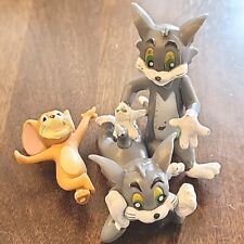 Lot Tom & Jerry Figure Cartoon Character Cat Mouse Toy Set Pvc Mini Vtg Retro