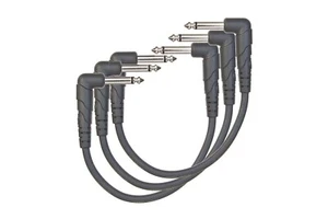 D'Addario - Planet Waves Patch Cables 6 inch (~152mm) 3 Pack 1/4" Angled - Picture 1 of 6