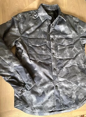 $450 NWT Rag & Bone Men’s Camo Jacket Shirt Size XS Gray - Image 1 of 4